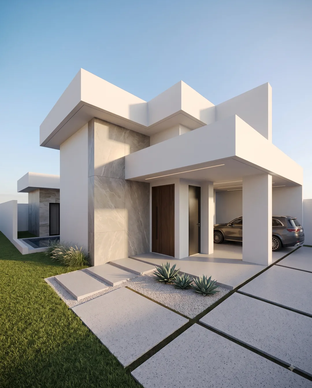 Residência com balanço de fachada — Jataí